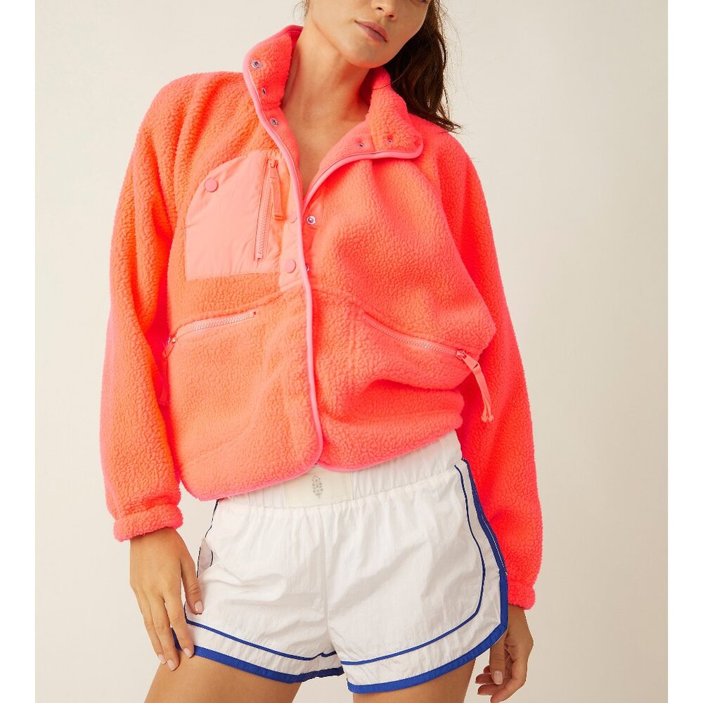🎉LAST CHANCE🎉 FP MOVEMENT Hit The Slopes Fleece Jacket / Neon Coral - Picture 4 of 10